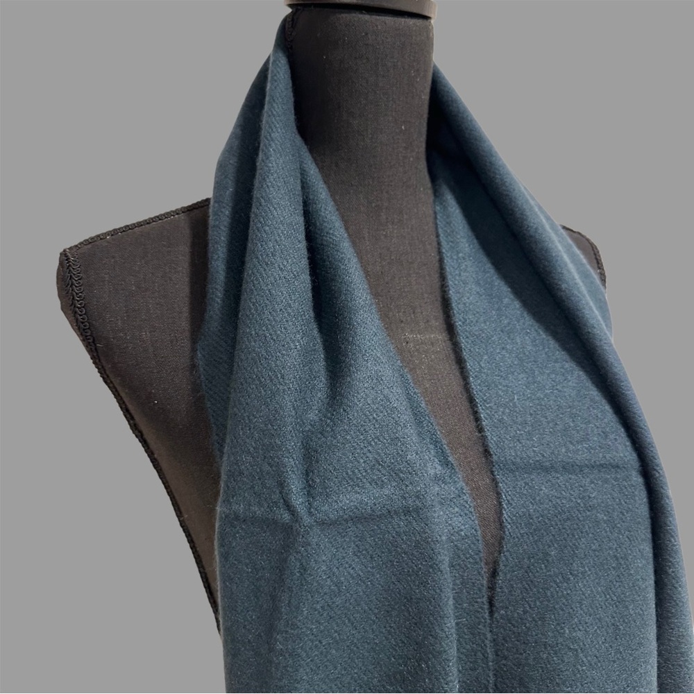 NWT Chyangra Pashmina 100% Pure 4-Ply Cashmere Scarf Handmade Nepal COA- CYAN - Picture 6 of 17